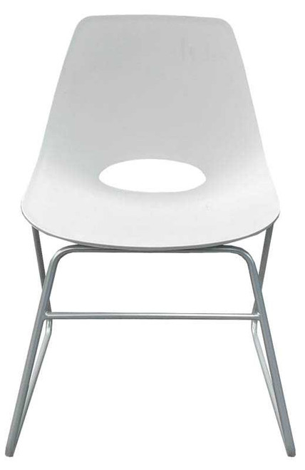 300 Pound Capacity Scoop Stacking Chair w/ Sled Base