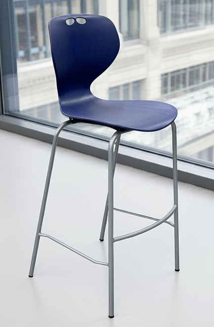 Stackable Cafe Stool with 30-Inch High Seat