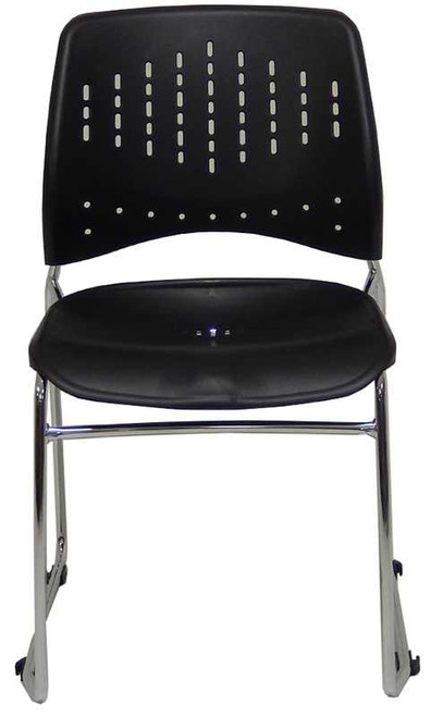 300 Lbs. Capacity Black Premium Ganging Office Stack Chair