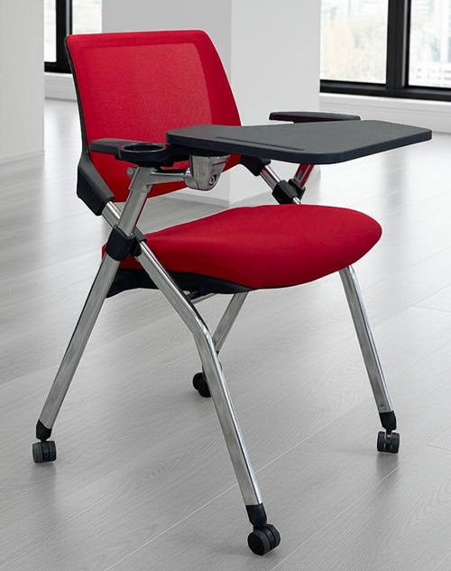 Mesh Back Nesting Chair w/ Flip Seat & Tablet Arm