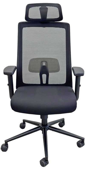 Black Mesh Ergonomic Task Chair w/ Headrest