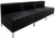 Modular Black 3-Seat Tufted Armless Sofa