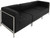 Modular Black 3-Seat Tufted Sofa