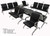 3-Seater Upholstered Beam Seating w/Magazine Table