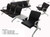 3-Seater Upholstered Beam Seating w/Magazine Table