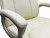 300-Lbs. Capacity High Back Receptionist Chair with Cream Leather & Champagne Frame