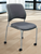 300 lb. Capacity Gray Padded Mobile Stacking Training Room Chair