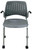 300 Lb. Capacity Gray Mobile Stacking Training Room Chair w/Armrests
