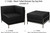 Modular Black Tufted 5-Seat Zig Zag Sofa Modular Black Tufted 5-Seat Zig Zag Sofa