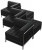 Modular Black Tufted 5-Seat Zig Zag Sofa Modular Black Tufted 5-Seat Zig Zag Sofa