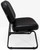 500 Lbs. Capacity Antimicrobial Black Vinyl Armless Guest Chair