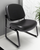 500 Lbs. Capacity Antimicrobial Black Vinyl Armless Guest Chair