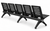 Aero Steel Public Beam Seating Series - 5-Seat Beam Seater in Black Shadow