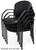 Antimicrobial Vinyl Reception Chair with Casters & Glides