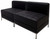 Modular Black 2-Seat Tufted Armless Loveseat