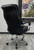 500 Lbs. Capacity Black Leather Big & Tall Executive Chair with Herringbone Stitching