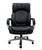 500 Lbs. Capacity Black Leather Big & Tall Executive Chair with Herringbone Stitching
