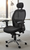 Knee-Tilt Black Mesh Back Ergonomic Chair w/Headrest