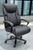 Commander Genuine Leather Executive Chair with 400 lbs. Cap. in Black