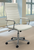 Contemporary Classic High Back Padded Office Chair in Cream Leather
