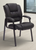 Deep Cushion Black Leather Guest Office Chair