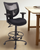 400 Lbs. Capacity Mesh Back Black Drafting Stool for Standing Desks & Conference Tables - 26"-29"/ 29"-32"H Seat Ht