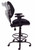 400 Lbs. Capacity Mesh Back Black Drafting Stool for Standing Desks & Conference Tables - 26"-29"/ 29"-32"H Seat Ht