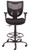400 Lbs. Capacity Mesh Back Black Drafting Stool for Standing Desks & Conference Tables - 26"-29"/ 29"-32"H Seat Ht