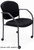 Black Fabric Seminar/Reception Chair with Casters & Glides