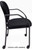 Black Fabric Seminar/Reception Chair with Casters & Glides