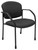 Black Fabric Seminar/Reception Chair with Casters & Glides