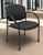 Black Fabric Seminar/Reception Chair with Casters & Glides