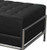 Five Piece Black Vinyl Modular L-Shaped Bench