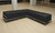 Five Piece Black Vinyl Modular L-Shaped Bench