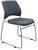 300 lb. Capacity Gray Premium Padded Ganging Stacking Chair