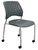 300 lb. Capacity Gray Mobile Stacking Training Room Chair