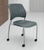 300 lb. Capacity Gray Mobile Stacking Training Room Chair