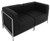 Modular Black 2-Seat Tufted Loveseat Modular Black 2-Seat Tufted Loveseat