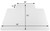 45" x 53" T-Shaped Chair Mat for Low Pile Carpet - 0.133" Thick