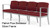 Amherst Steel Custom 4-Seater - Upgrade Fabric or Healthcare Vinyl