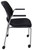 300 Lbs. Capacity Black Padded Mobile Stacking Chair with Armrests