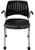 300 Lbs. Capacity Black Polypropylene Mobile Stacking Chair with Armrests