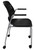 300 Lbs. Capacity Black Polypropylene Mobile Stacking Chair with Armrests 300 Lbs. Capacity Black Polypropylene Mobile Stacking Chair with Armrests