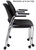 300 Lbs. Capacity Black Polypropylene Mobile Stacking Chair with Armrests 300 Lbs. Capacity Black Polypropylene Mobile Stacking Chair with Armrests