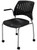 300 Lbs. Capacity Black Polypropylene Mobile Stacking Chair with Armrests 300 Lbs. Capacity Black Polypropylene Mobile Stacking Chair with Armrests