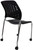 300 Lbs. Capacity Black Stacking Chair on Casters