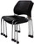 300 Lbs. Capacity Black Stacking Chair on Casters