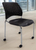 300 Lbs. Capacity Black Stacking Chair on Casters