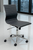 Modern Classic Black Leather Armless Office Chair