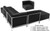 Modular Black Tufted Backless Bench
